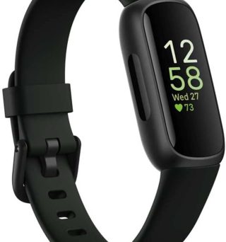 Fitbit Inspire 3 Fitness Tracker – Advanced Health Insights with Stress Management, Workout Intensity & Sleep Tracking, 24/7 Heart Rate, Includes Small and Large Classic Bands - Midnight Zen/Black