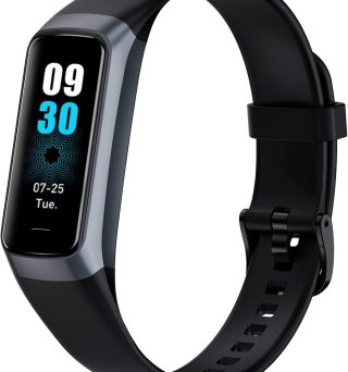 Fitness Tracker with Step Counter/Calories/Stopwatch, Activity Tracker, Health Tracker with Heart Rate Monitor, Sleep Tracker,1.10''AMOLED Touch Color Screen, Pedometer Watch for Women Men